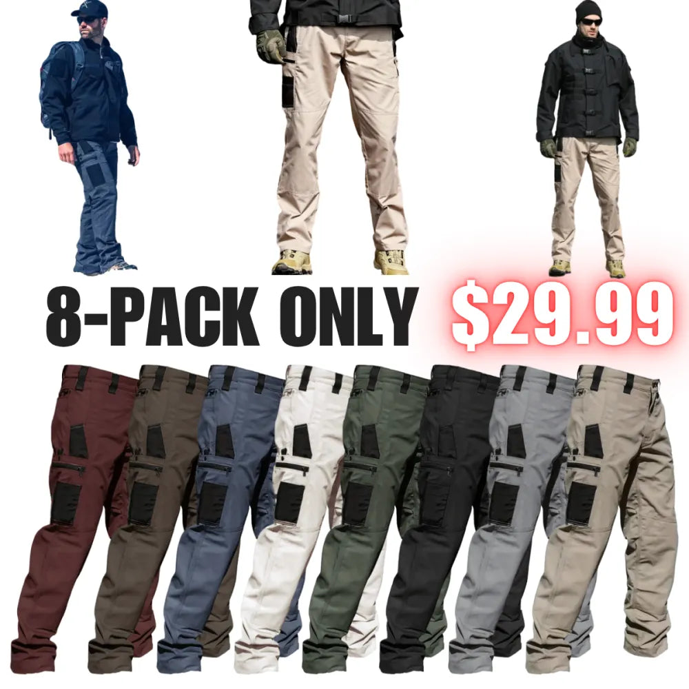 🔥(All colors)🔥Men's Unisex 10-Pocket Heavy Duty zipper waterproof tactical Work Pants