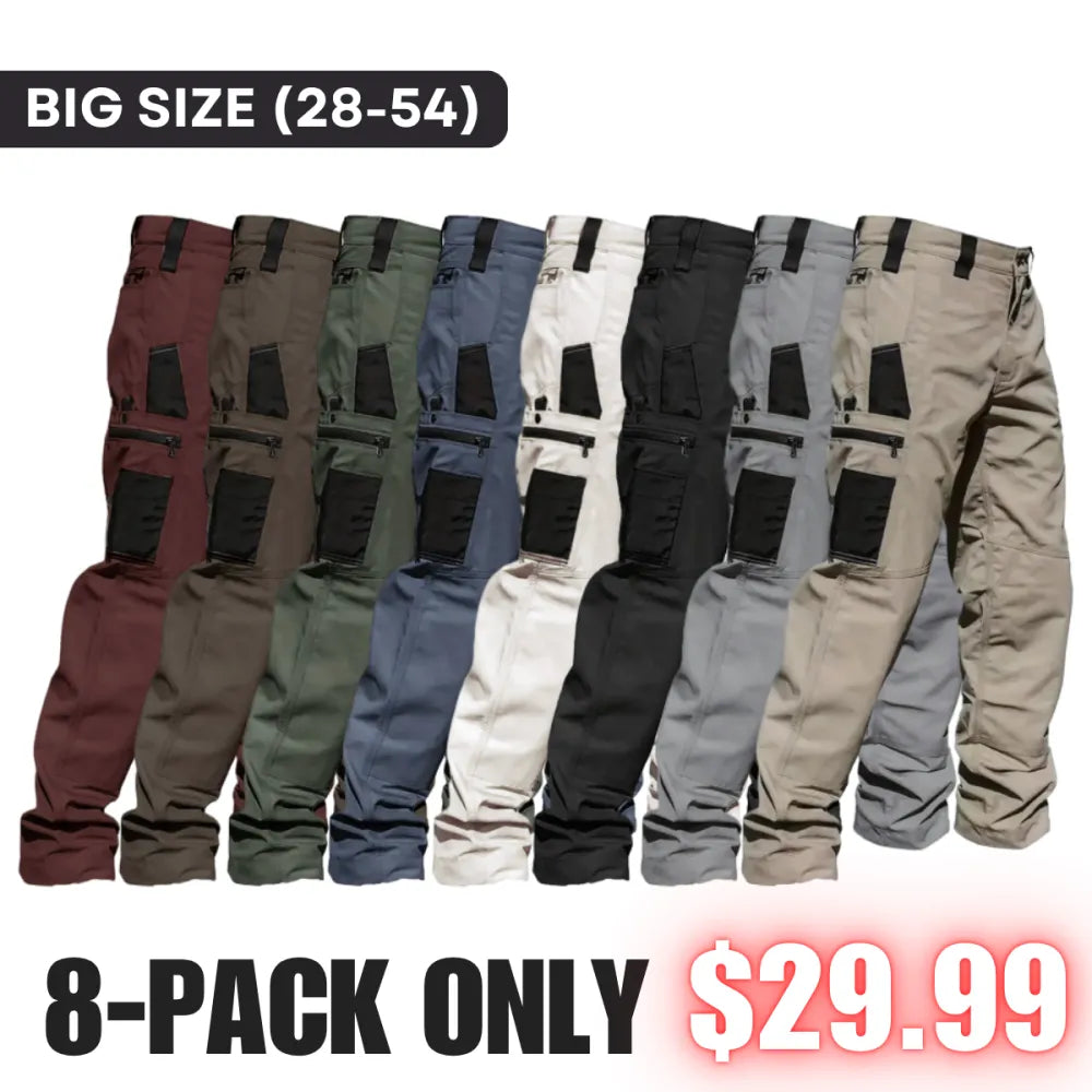 🔥(All colors)🔥Men's Unisex 10-Pocket Heavy Duty zipper waterproof tactical Work Pants